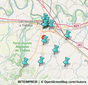 Mappa Via Galilei, 29027 Podenzano PC, Italia (6.45154)