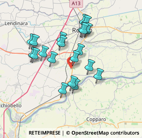 Mappa Via Carri, 45033 Bosaro RO, Italia (6.4455)