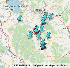 Mappa Via degli Orti, 06055 Marsciano PG, Italia (10.3515)