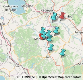 Mappa Via Enzo Tortora, 06055 Marsciano PG, Italia (11.05727)