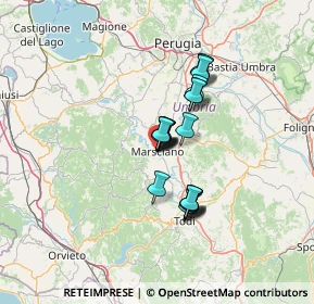 Mappa Salita S. Francesco, 06055 Marsciano PG, Italia (9.3455)