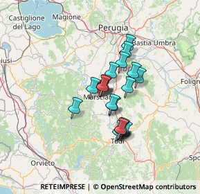 Mappa Salita S. Francesco, 06055 Marsciano PG, Italia (9.7485)