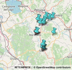 Mappa Viale Fratelli Briziarelli, 06055 Marsciano PG, Italia (10.9655)