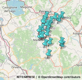 Mappa Viale Fratelli Briziarelli, 06055 Marsciano PG, Italia (10.6965)