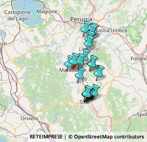 Mappa CONAD SUPERSTORE, 06055 Marsciano PG, Italia (10.7205)