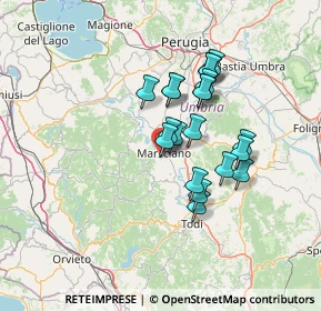 Mappa Via Orvietana, 06055 Marsciano PG, Italia (11.2785)