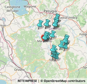 Mappa Via delle Dogane, 06055 Marsciano PG, Italia (11.3065)