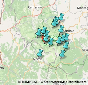 Mappa Frazione Nocria, 62039 Castelsantangelo sul Nera MC, Italia (9.8495)