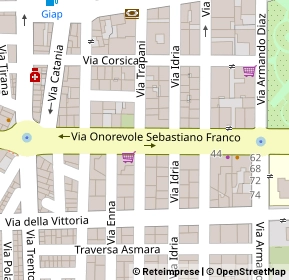 Mappa Via Enna, 96015 Francofonte SR, Italia (0.08077)