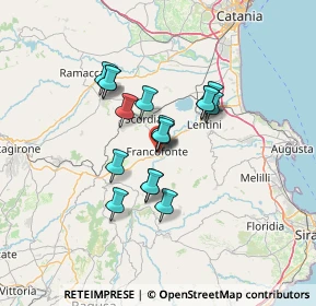 Mappa Via Franco On. Sebastiano, 96015 Francofonte SR, Italia (11.26118)