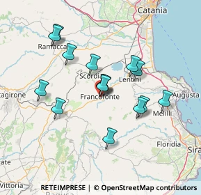 Mappa Via Franco On. Sebastiano, 96015 Francofonte SR, Italia (14.02867)