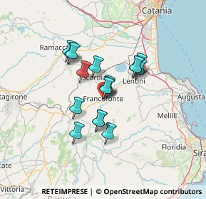 Mappa Piazza Torino, 96015 Francofonte SR, Italia (11.20647)