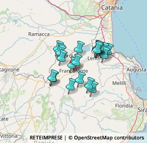 Mappa Piazza Torino, 96015 Francofonte SR, Italia (10.6805)