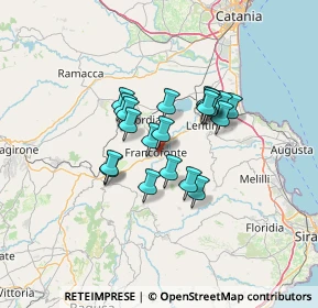 Mappa SP 99, 96015 Francofonte SR, Italia (10.6485)