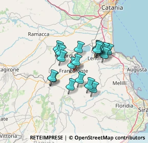 Mappa Via Onorevole Sebastiano Franco, 96015 Francofonte SR, Italia (10.667)