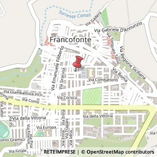 Mappa Via Tenente Enrico Gaudioso,  17, 96015 Francofonte, Siracusa (Sicilia)