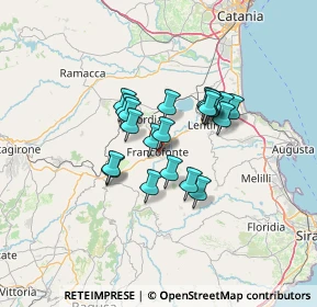 Mappa Via dei Combattenti, 96015 Francofonte SR, Italia (10.6345)