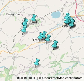 Mappa Via dei Combattenti, 96015 Francofonte SR, Italia (9.13)