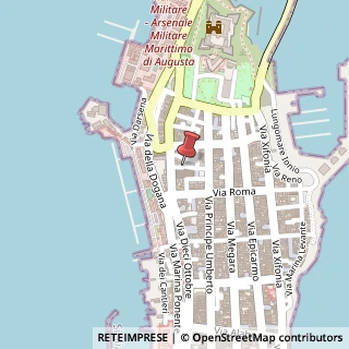 Mappa Piazza D'astorga Emanuele, 13, 96011 Augusta SR, Italia, 96011 Augusta, Siracusa (Sicilia)