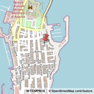 Mappa Via Xifonia, 73, 96011 Augusta, Siracusa (Sicilia)