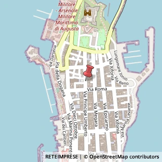 Mappa Via Principe Umberto, 134, 96011 Augusta, Siracusa (Sicilia)