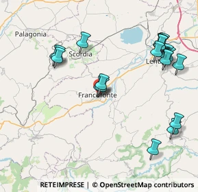 Mappa Via Roma, 96015 Francofonte SR, Italia (10.388)