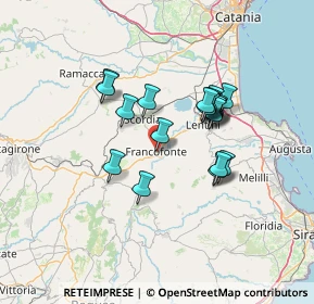 Mappa Via dei Mutilati, 96015 Francofonte SR, Italia (12.538)