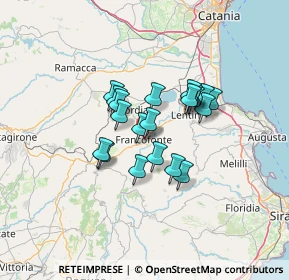 Mappa Via Cristoforo Colombo, 96015 Francofonte SR, Italia (10.633)