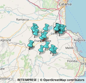 Mappa Via Antonio Gramsci, 96015 Francofonte SR, Italia (10.6955)