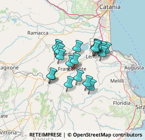 Mappa Strada Vicinale Tamburino, 96015 Francofonte SR, Italia (10.6895)