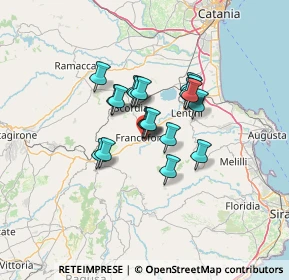 Mappa Strada Vicinale Tamburino, 96015 Francofonte SR, Italia (9.858)