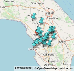 Mappa Via Silvio Pellico, 73048 Nardò LE, Italia (9.7165)