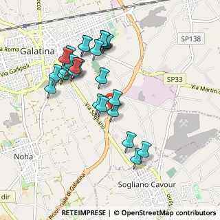 Mappa Strada Comunale Pisanello, 73013 Galatina LE, Italia (1.02593)