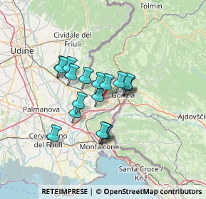 Mappa Via Isonzo, 34070 Mossa GO, Italia (9.64444)