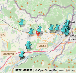 Mappa Via Isonzo, 34070 Mossa GO, Italia (4.5985)