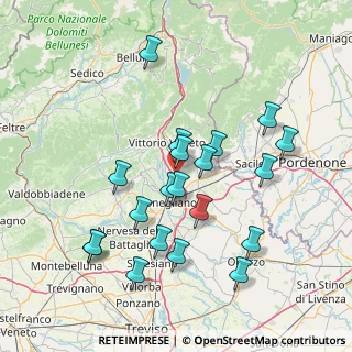 Mappa Via Menarè, 31020 Scomigo TV, Italia (14.7535)