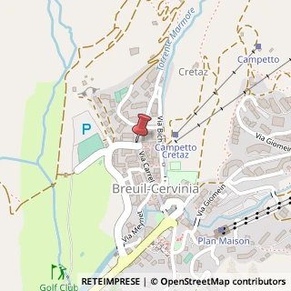 Mappa Via Guide Maquignaz, 4, 11021 Valtournenche, Aosta (Valle d'Aosta)