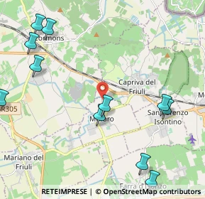 Mappa Via Guglielmo Oberdan, 34070 Moraro GO, Italia (2.96154)