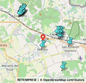 Mappa Via Guglielmo Oberdan, 34070 Moraro GO, Italia (2.451)