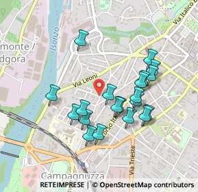 Mappa Via Paolo Diacono, 34170 Gorizia GO, Italia (0.406)