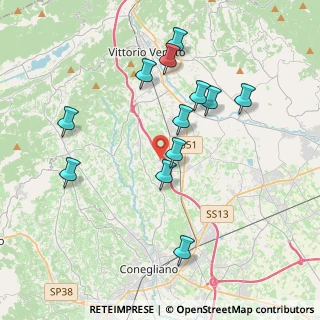 Mappa Via Cavalla e Bruscole, 31015 Scomigo TV, Italia (3.78)