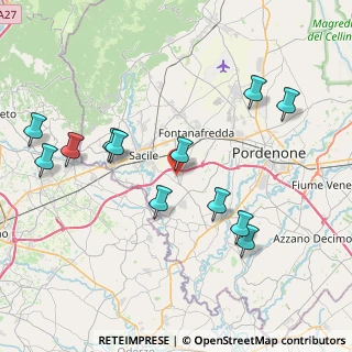 Mappa Via E. Chiaradia, 33074 Fontanafredda PN, Italia (8.50667)