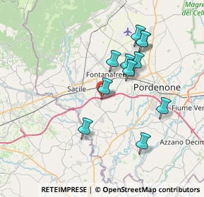 Mappa Conegliano-Pordenone, 33070 Fontanafredda PN, Italia (6.62727)