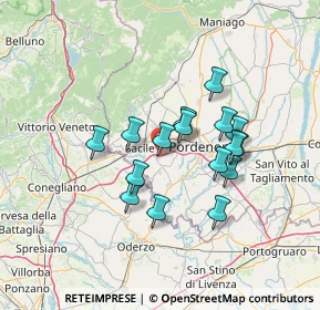 Mappa Conegliano-Pordenone, 33070 Fontanafredda PN, Italia (10.96438)