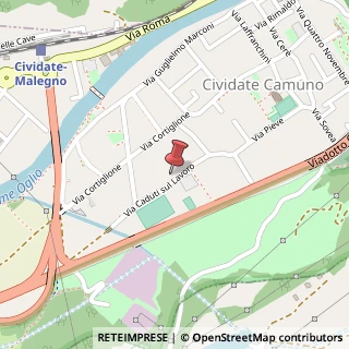 Mappa Via Caduti sul Lavoro, 18, 25040 Cividate Camuno, Brescia (Lombardia)
