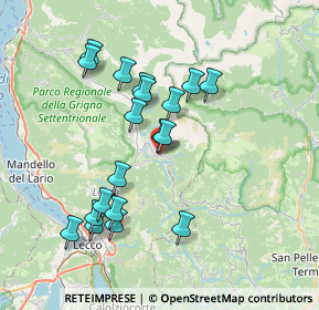 Mappa Via Ferrario Celestino, 23817 Cassina Valsassina LC, Italia (6.99421)