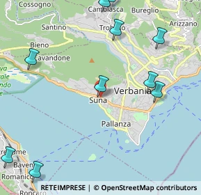 Mappa Via ai Ronchi, 28925 Verbania VB, Italia (2.91909)