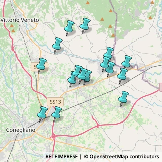 Mappa Via Borgo Tocchet, 31016 Cordignano TV, Italia (3.42188)
