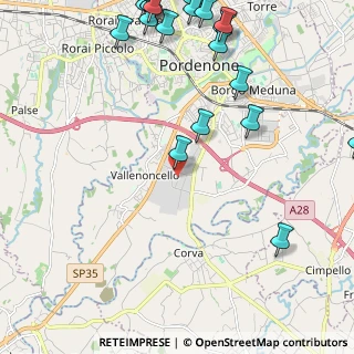 Mappa Via A. Zanette, 33170 Pordenone PN, Italia (3.121)
