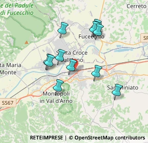 Mappa Via dei Conciatori, 56028 San Miniato PI, Italia (3.36)